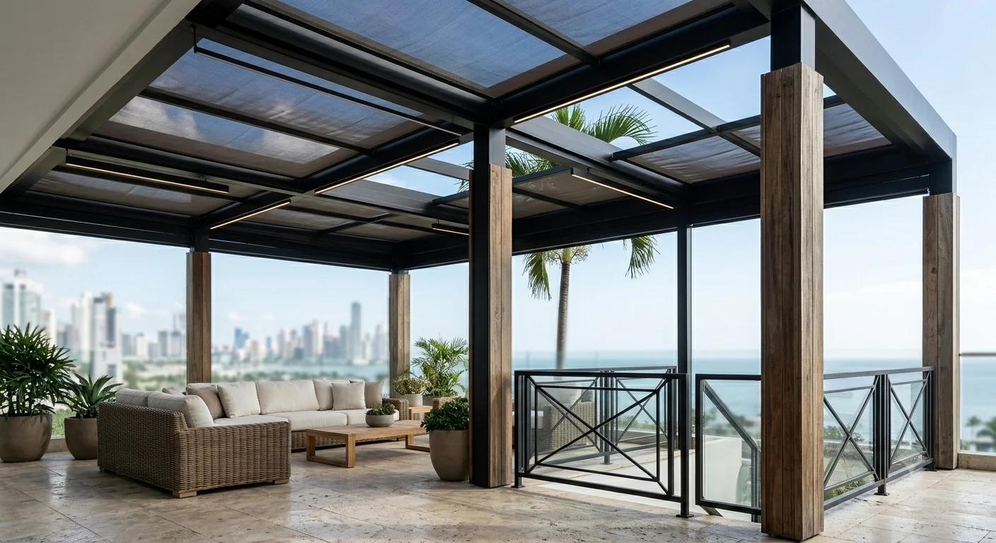 Pérgola metálica